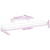 Floating Shelves 4 pcs 110x23.5x4 cm Engineered Wood 4010699