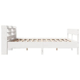Bed Frame without Mattress White 200x200 cm Solid Wood Pine 3306916