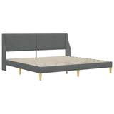 Bed Frame with Mattress Dark Grey 180 x 200 cm Fabric 3415236