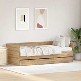 Daybed with Headboard Artisan Oak 90 x 200 cm Engineered Wood 3333994