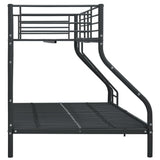 Bunk Bed Frame without Mattress Black Metal 140x200 cm/90x200 cm 287905