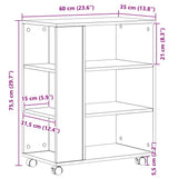 Storage Cabinet Black Oak 60 x 35 x 75 cm Engineered Wood 862671