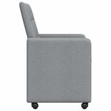 Dining Chairs with Wheels 2 pcs Light grey 58 x 65 x 94 cm 42017829