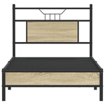 Bed Frame without Mattress Sonoma Oak 90x190 cm Single Engineered Wood 4106936