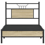 Bed Frame without Mattress Sonoma Oak 90x190 cm Single Engineered Wood 4106936