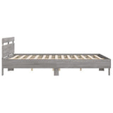 Bed Frame Grey Sonoma Engineered wood, Plywood 160x200 cm 3207537
