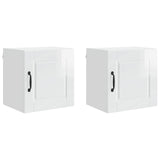 Wall Cabinet PORTO 2 pcs High Gloss White 40 x 31 x 40 cm 885234