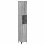 3 Piece Bathroom Cabinet Set ZWOLLE Grey Sonoma Engineered Wood 3417438