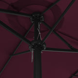 Garden Parasol with Aluminium Pole 460x270 cm Bordeaux Red 44871