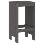 5 Piece Garden Bar Set Grey Solid Wood Pine 3157741