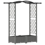 Raised Bed with Trellis and Roof Light Grey 124 x 40 x 125 cm 42032575