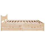 Bed Frame with Drawers 180x200 cm Super King Solid Wood Pine 3301896