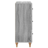Drawer Cabinet Grey Sonoma 66 x 34.5 x 90 cm Engineered Wood 894151