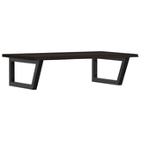 Basin Shelf Wall Mounted Steel and Solid Wood Oak 3302623