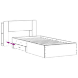 Bed Frame with Storage Old Wood 80 x 200 cm Engineered Wood 3433705