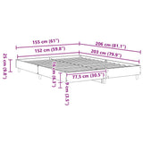 Bed Frame 2 pcs White 152 x 203 cm Engineered Wood 3402867