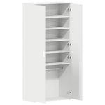 Shoe Cabinet with Door White 80 x 39 x 180 cm Engineered wood 3333866