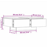 ZNTS Coffee Table Sonoma Oak 90x60x31 cm Engineered Wood 804178