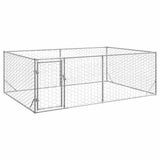 Outdoor Dog Kennel with Door 3x2x1 m Galvanised Steel 4105413