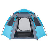 Camping Tent Cabin 4-Person Blue Quick Release 4005333