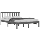 Bed Frame without Mattress Grey Solid Wood Pine 200x200 cm 3105093