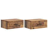 Wall-Mounted Bedside Cabinet 2 pcs Old Wood 49 x 34.5 x 20 cm 899312