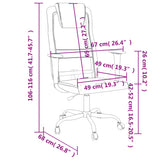 Office Chair Grey Mesh Fabric and Faux Leather 353020