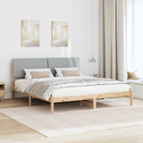 Bed frame Brown and light grey 180 x 200 cm Solid pine wood 3394363