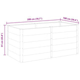 Garden Raised Bed 200x100x91 cm WPC Grey 318098