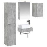 Bathroom Furniture Set 5 pcs Concrete Grey 3407266