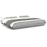 Bed Frame without Mattress Grey Sonoma 200x200 cm 3281166