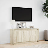 TV Cabinet with LED Sonoma Oak 100x34x50 cm Engineered Wood 852210