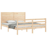 Bed Frame without Mattress King Size Solid Wood 3195031