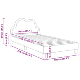 Children's Bed Frame with Headboard Pink 90 x 200 cm PU 42011185