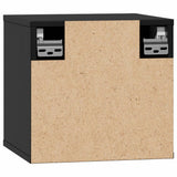 Wall Cabinets 2 pcs Black 31.5x30x30 cm Solid Wood Pine 818364