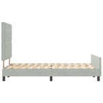 ZNTS Bed Frame Light Grey 120x200 cm Velvet 3344867