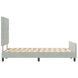 ZNTS Bed Frame Light Grey 120x200 cm Velvet 3344867