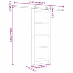 Sliding Door Manual ORKDAL Natural and black 78 x 202 cm 3333470