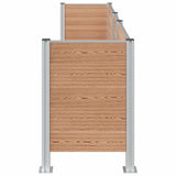 Garbage Bin Fence Brown 315 x 85 x 115 cm Aluminium and WPC 3429268