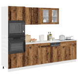 ZNTS 7 Piece Kitchen Cabinet Set Old Wood Engineered Wood 3328571