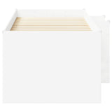 Kids'High Bed Frame 2 pcs White 98.5 x 200 cm Engineered Wood 3422563