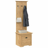 Hallway Cabinet with Drawer BODO Honey Brown 50 x 40 x 156.7 cm 42023476