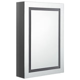 LED Bathroom Mirror Cabinet Shining Grey 50x13x70 cm 326491