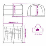 Bike Storage Tent with Roof Green 256 x 222 x 182 cm Taffeta 42000996