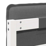 Upholstered Headboard White and Light Grey 135 cm 880022