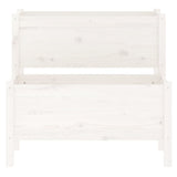 Planter White 84.5x84x75 cm Solid Wood Pine 822258