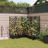 Garden Planter 5 pcs Black 120 x 120 x 126 cm Plastic 42002855