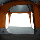 Family Tent with Porch Dome 9-Person Grey and Orange Waterproof 4009586