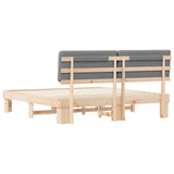 Bed Frame with Upholstered Headboard Light Grey 200 x 200 cm 3398074