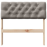Upholstered Headboard Taupe 75 cm Solid Pine Wood 879207